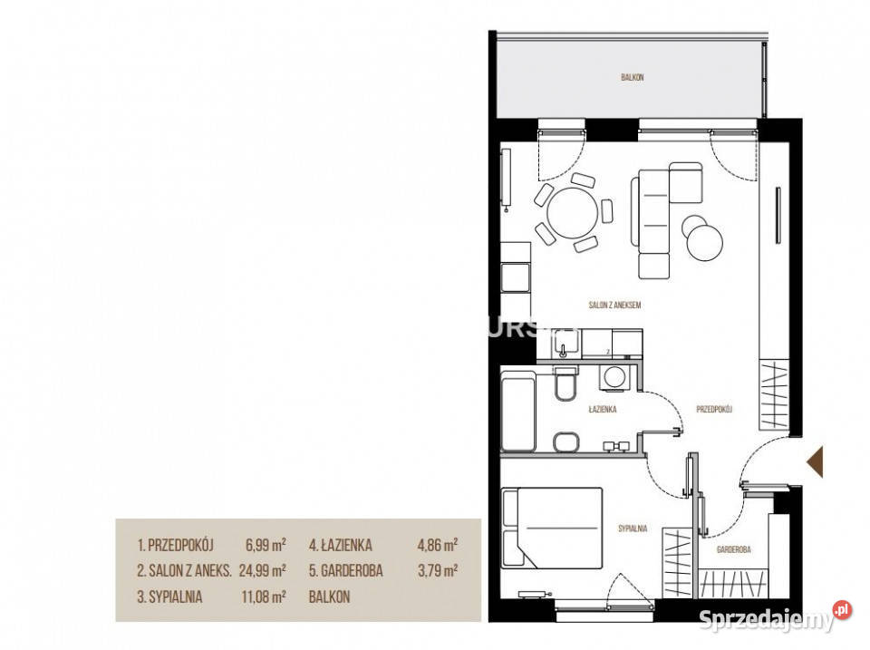 Mieszkanie do sprzedania Kraków 5171m2 2 pokoje 51.71m2 małopolskie