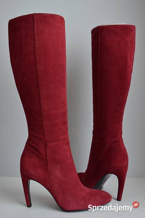 BURGUNDOWA POEZJA kozaki Via Spiga Bethany do podlaskie