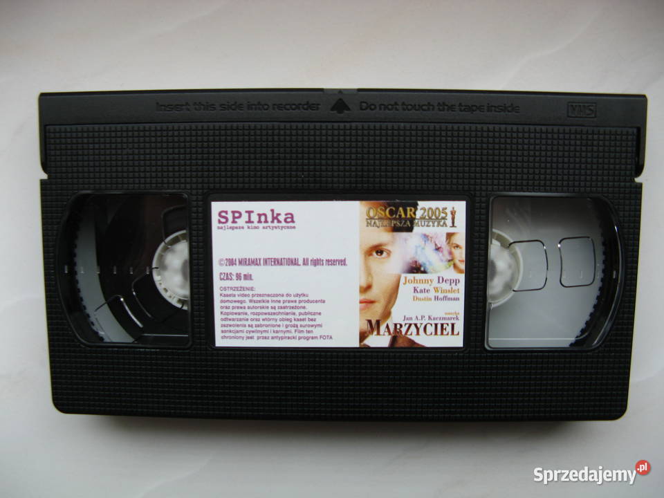 VHS Marzyciel Johnny Depp Kate Winslet Dustin VHS wielkopolskie Poznań