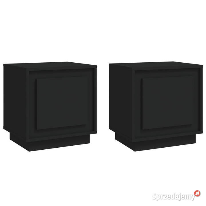 Szafki nocne 2 czarne 44x35x45 materiał Meble Warszawa