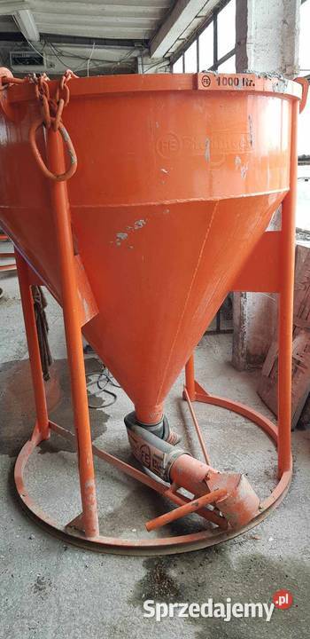 zbiornik na beton kubeł pojemnik silos 1000 l Hajdaszek
