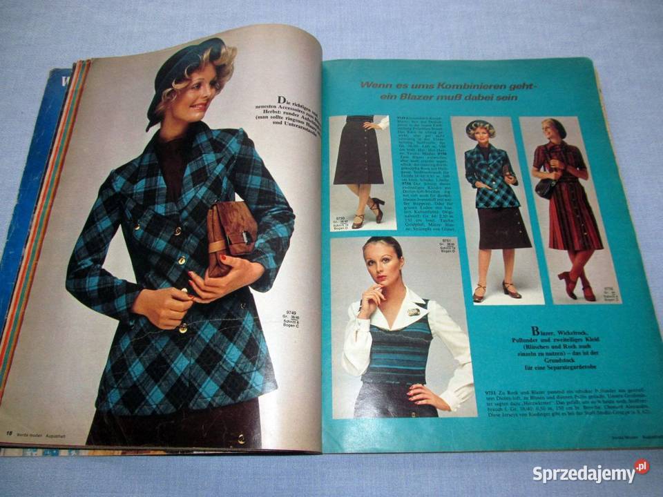 Burda Moden 81971 magazyn mody wykroje Vintage kujawsko-pomorskie Skępe
