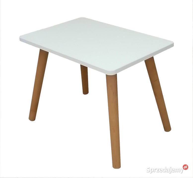 STÓŁ PROSTOKĄTNY 100 70 BIAŁY ŁAWA LAMINAT Tołkiny
