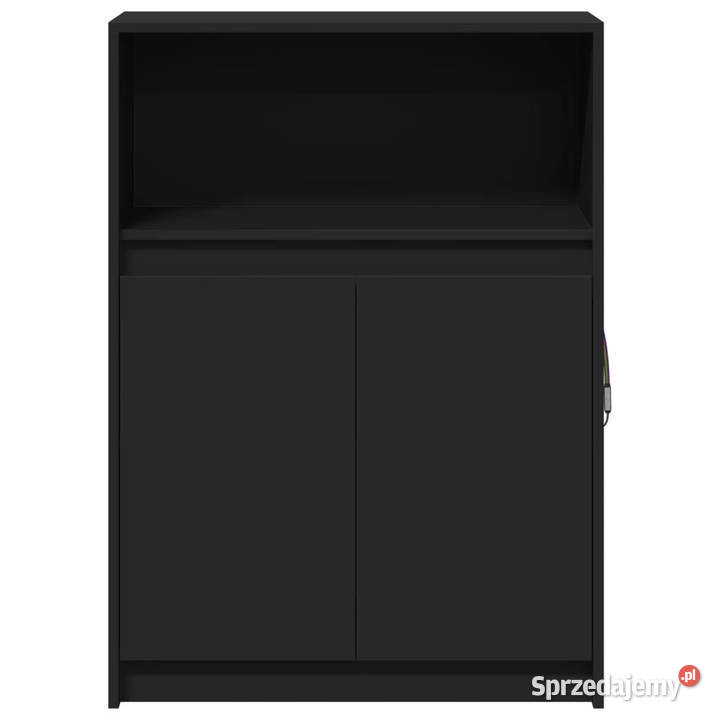 Szafka z LED czarna 72x34x100 materiał Warszawa