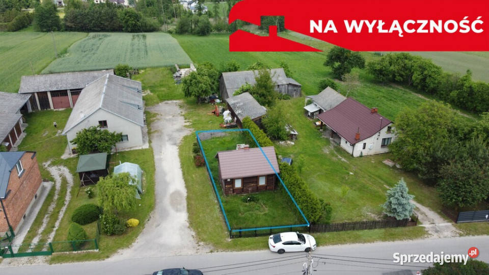 Dom z drewna w Zielonce Starej pod Zwoleniem asfalt mazowieckie Zielonka Stara