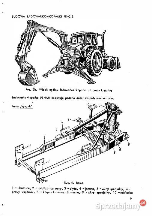 Koparko ładowarka PE 08 mtz 5 JUMZ instrukcja i Stalowa Wola