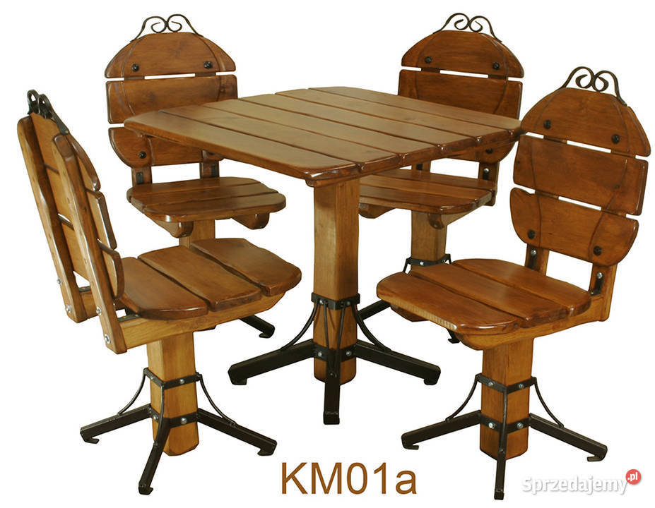 Drewniane krzesła ogrodowe pub bar restauracja Gastronomia Kraków