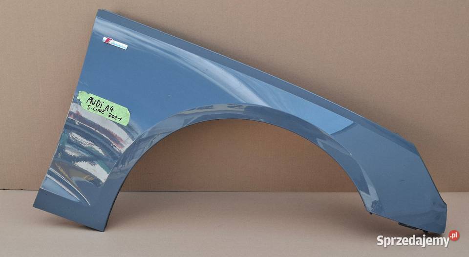 AUDI A4 B9 LIFT BŁOTNIK PRAWY PRZÓD ORYGINAŁ Bieleń