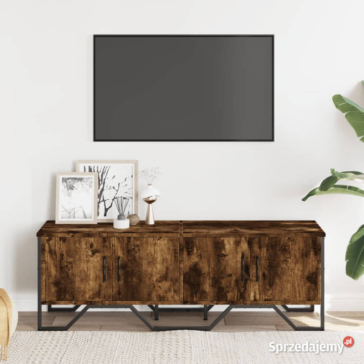 Szafka pod TV przydymiony dąb 122x34x41 WM848586 Warszawa