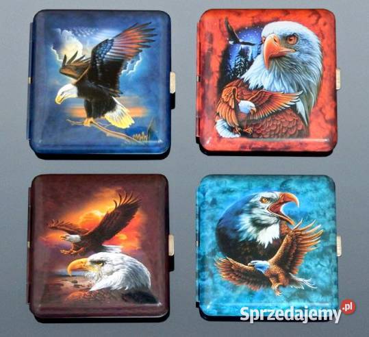 Papierośnica Metalowa Gentelo z Orłem 85 x 85 4 Ostrowy nad Okszą