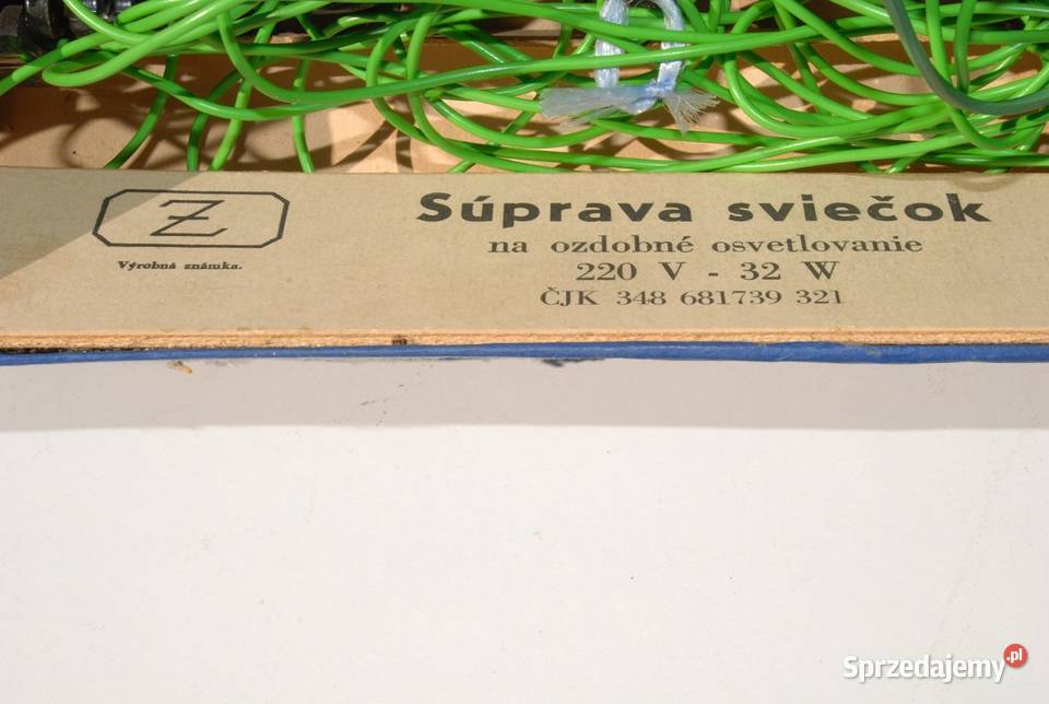 Stara ozdoba choinkowa lampki światełka