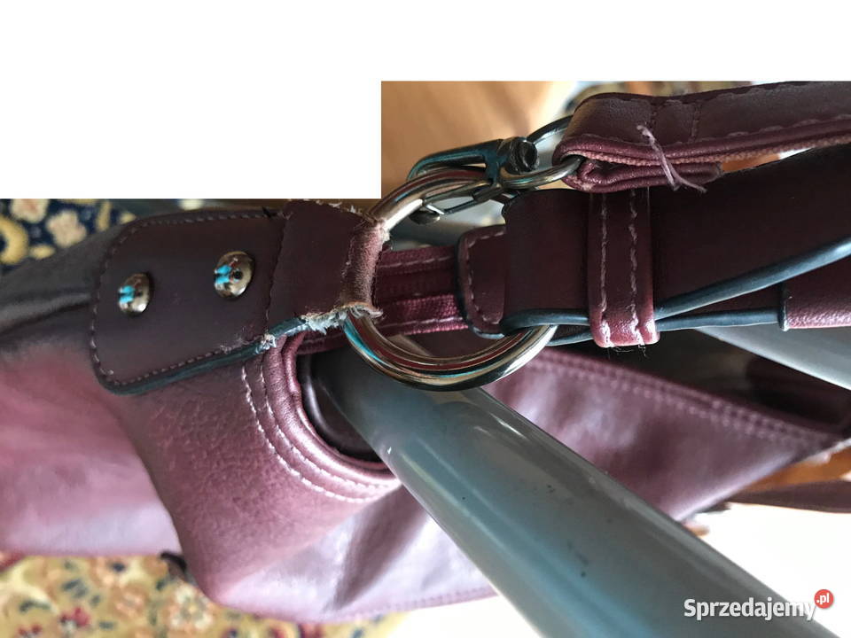 Elegancka torebka damska na ramie kolor bordo lubuskie Zbąszynek