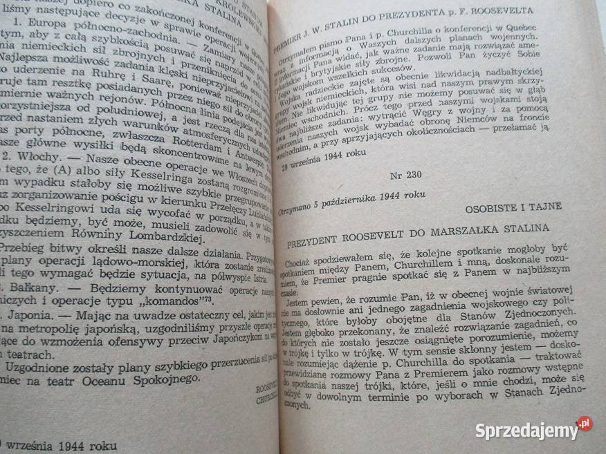 Korespondencja Stalin Churchill Attlee Roosevelt historia, archeologia Łódź