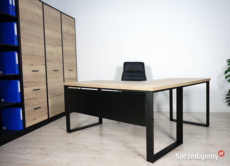 Biurko narożne lewe blenda Halifax naturalny 160 68cm Stoły, krzesła, biurka Biłgoraj