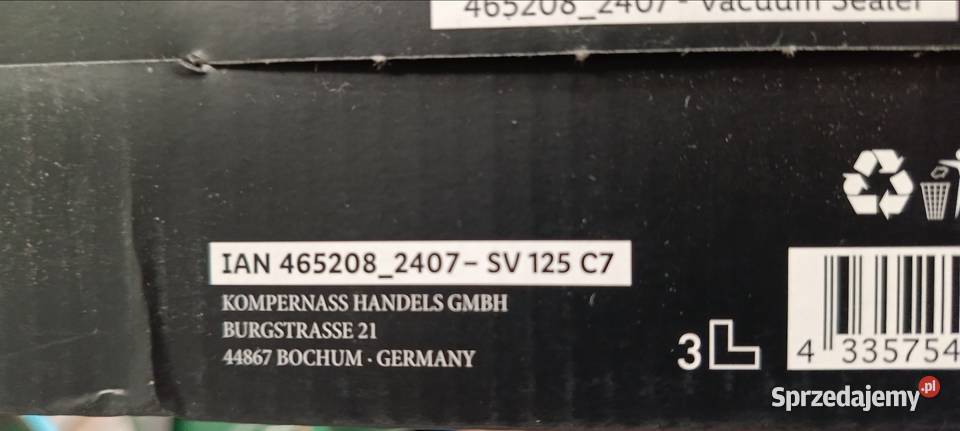 SILVERCREST zgrzewarka próżniowa 125 W NOWA AGD drobne Ełk