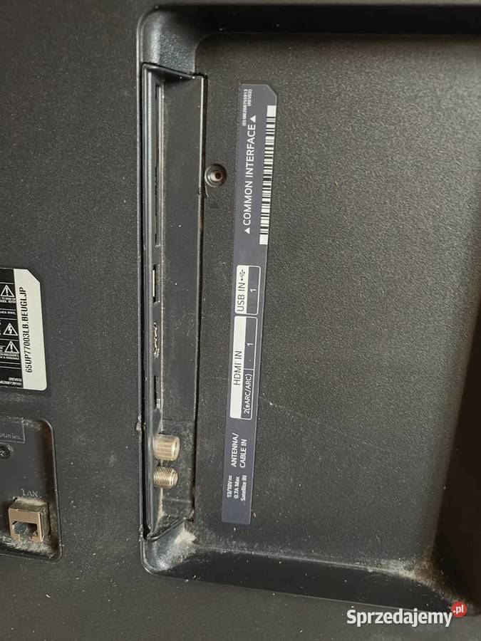Telewizor 65UP77003LB LG uszkodzony