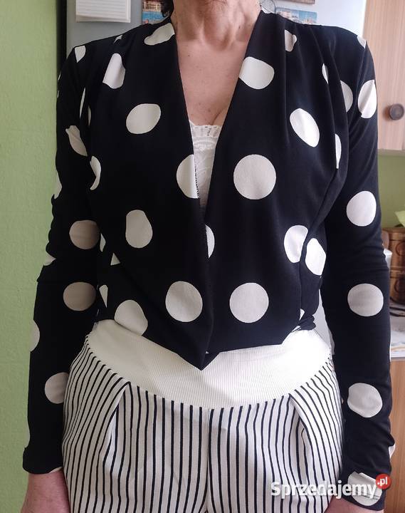 38M ZARA Body bluzksy w groszki z Madrytu bluzka