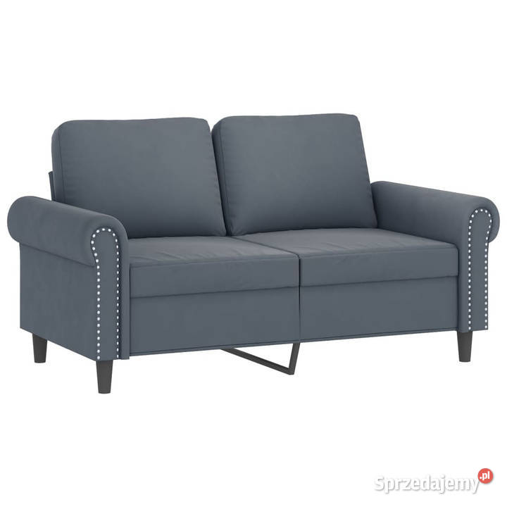 2osobowa sofa z poduszkami ciemnoszara 120 Warszawa