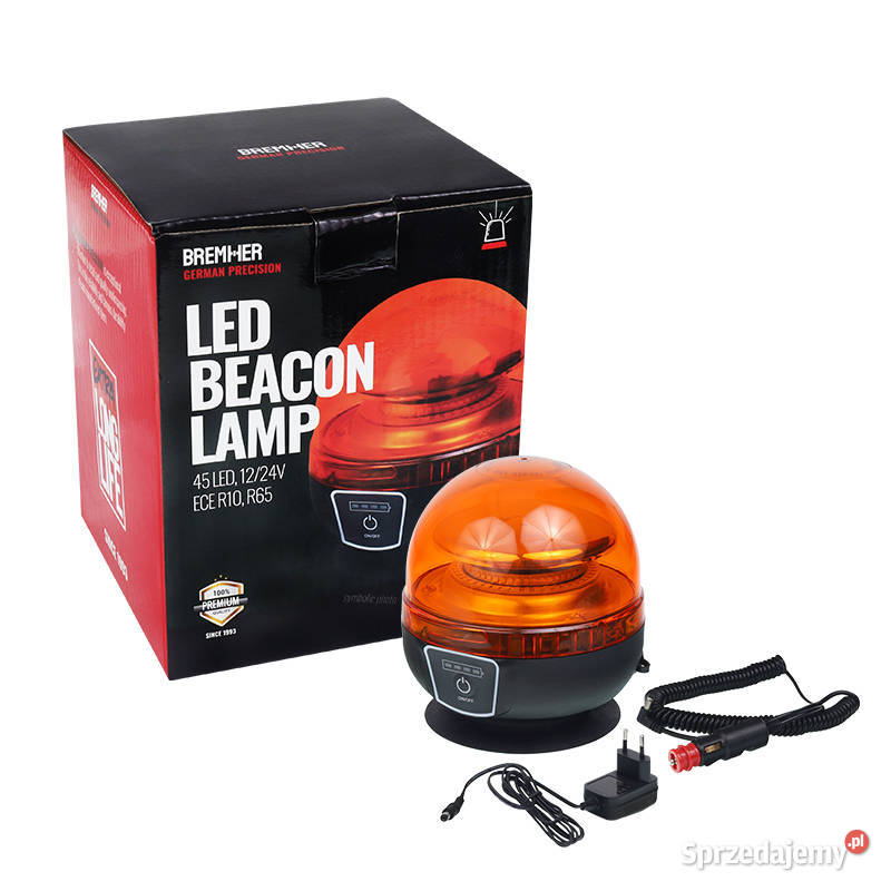 LAMPA OSTRZEGAWCZA KOGUT BEZPRZEWODOWA OKRĄGŁA Lampy ostrzegawcze, koguty