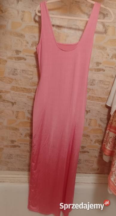 42XL ASOS Długa różowa sukienka letnia z Londynu Kraków sprzedam