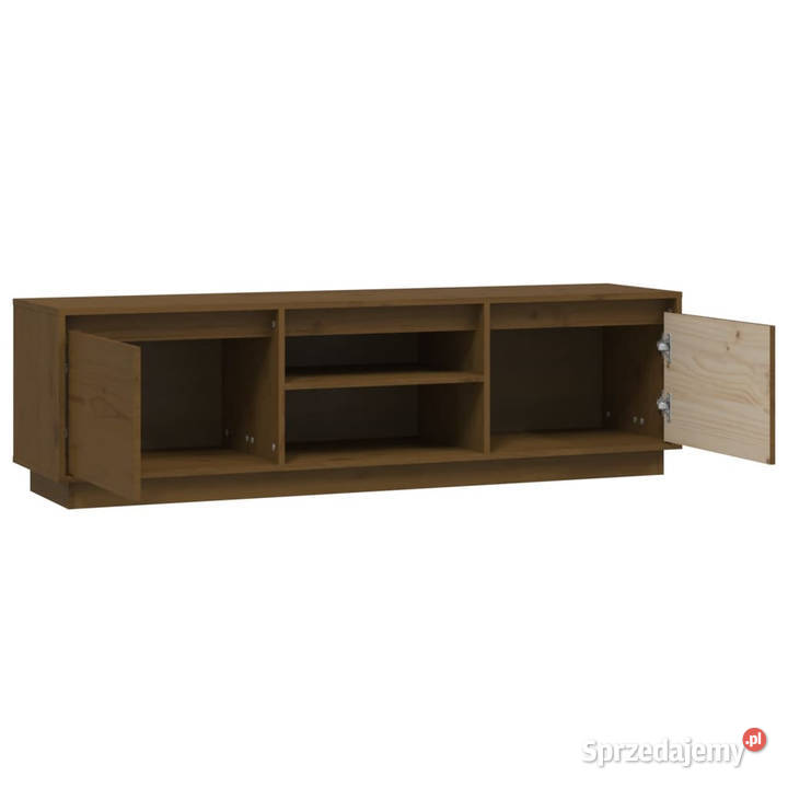 Szafka pod TV miodowy brąz 140x35x40 lite drewno mazowieckie