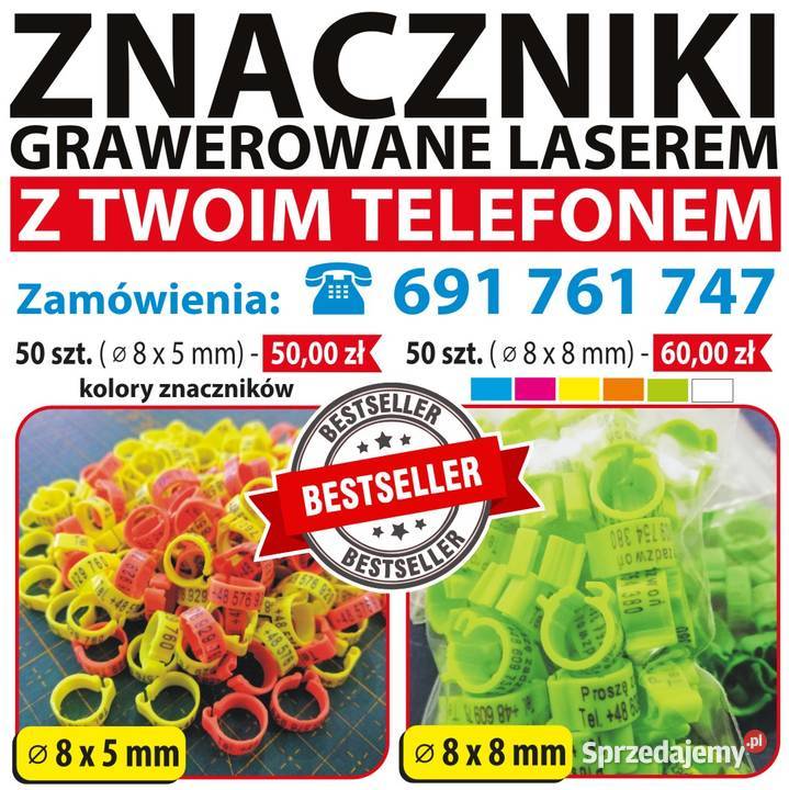 Naklejki na Tipesy Znaczniki Gołębie na obrączki Zawiercie