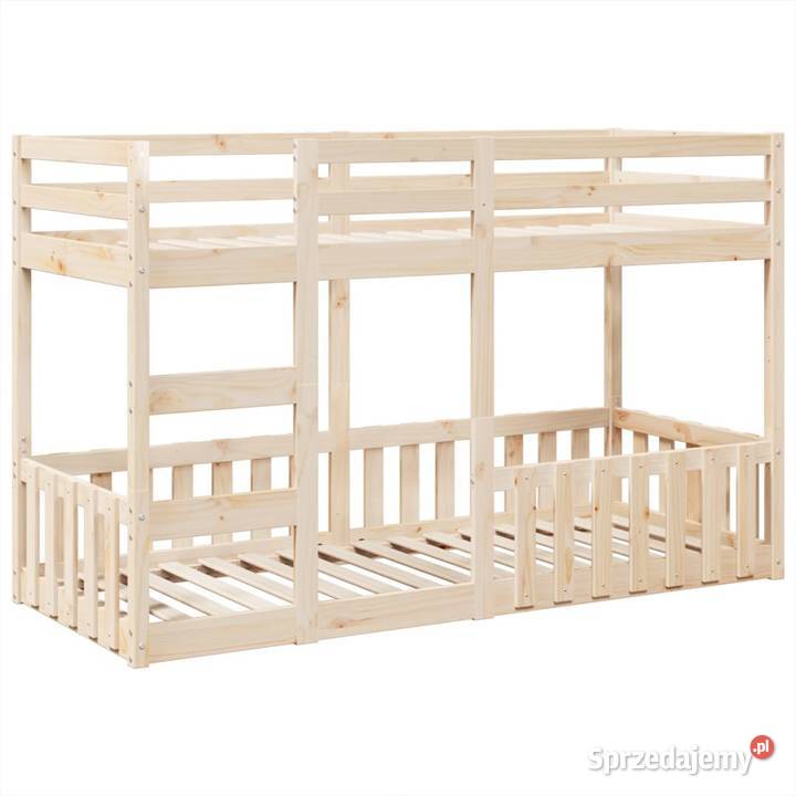 vidaXL Łóżko piętrowe 75x190 lite drewno mazowieckie Warszawa