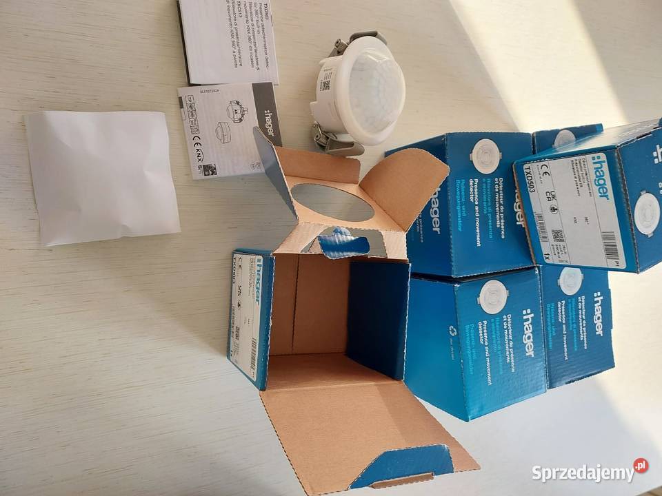 Hager TXD503 czyjnik detektor ruchu Zabezpieczenia i rozdzielnice Roszkowo