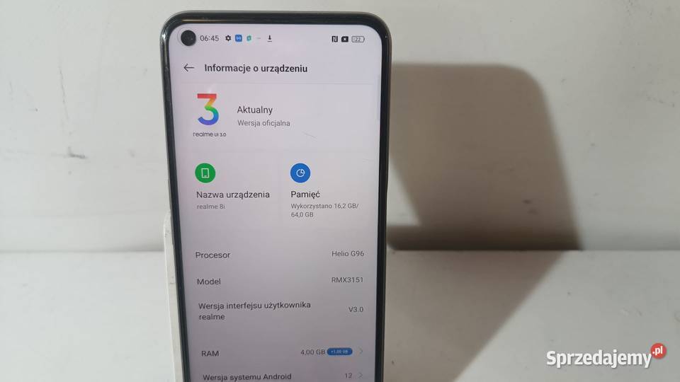 Smartfon REALME 8i 464GB sprzedam