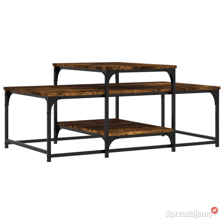 Stolik kawowy przydymiony dąb 102x60x45 WM835316 Stoły Warszawa