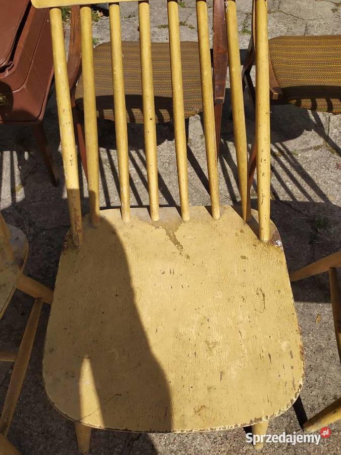 3 krzesła patyczak 1 inne krzesło Łódź sprzedam