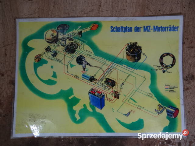 plakat instalacja elektryczna MZ ES org DDR