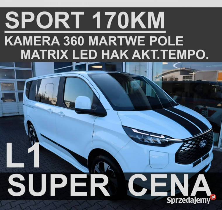 Ford Tourneo Custom Sport L1 170 Kamera 360 Szczecinek