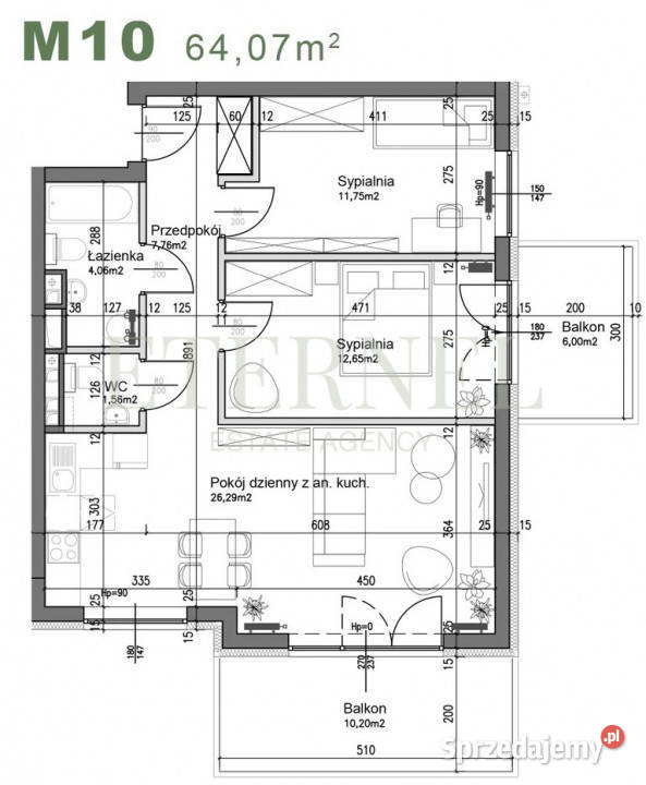 Przestronne mieszkanie 3pokojowe 6407m2 sieć