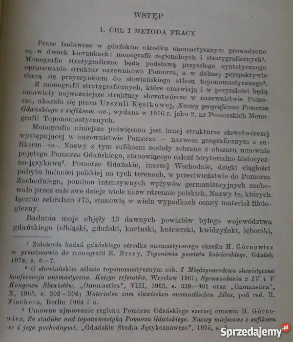 Nazwy geograficzne Pomorza Gdańskiego z sufiksem Gdańsk sprzedam