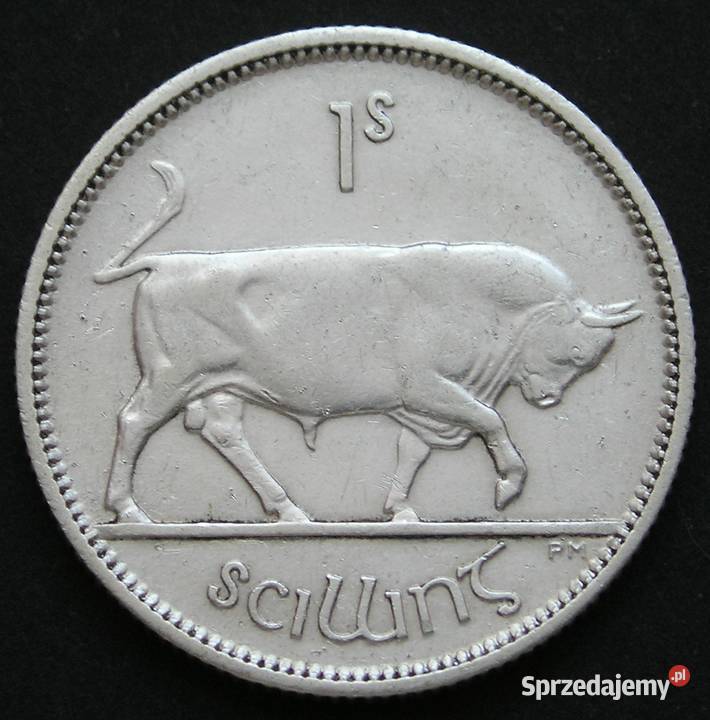 IRLANDIA 1 SHILLING 1928 BYK SREBRO Łódź