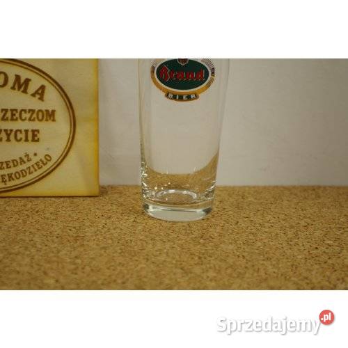 Komplet 4 szklanek piwnych Brand Bier szkło Porcelana i szkło