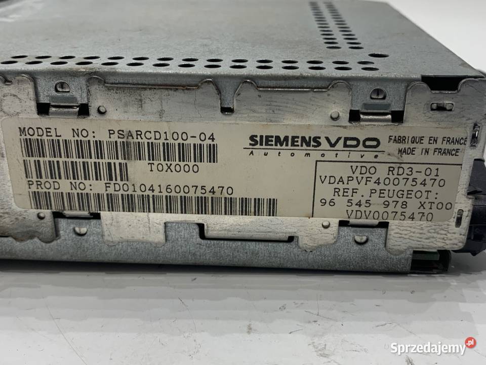 RADIO PEUGEOT 307 96545978XT 0012 ODTWARZACZ osobowe podkarpackie