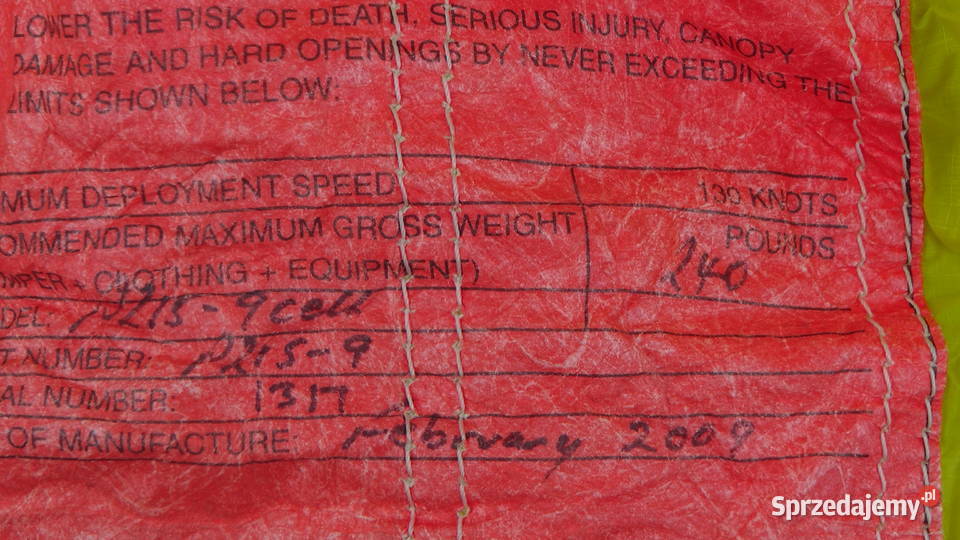 spadochron stan Wrocław