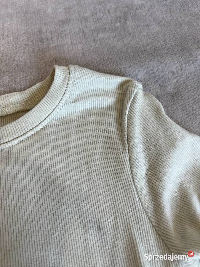 Crop top top koszulka bluzka prążkowana miętowa Rozmiar 34(XS) Jasło