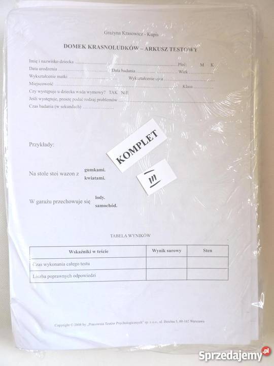 Testy do badania DYSLEKSJI uczniów klas III i V mazowieckie Warszawa