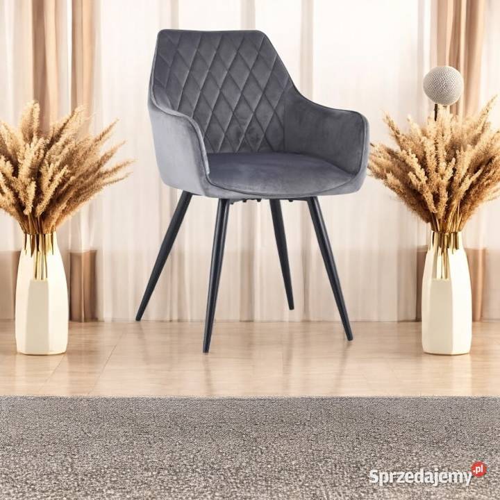 Szare Krzesło Tapicerowane Carbo Wysyłka 24H Tarchały Małe