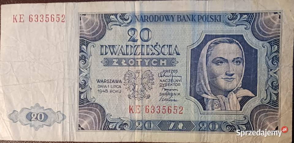 20 złotych1VII1948 rseria KE Konin