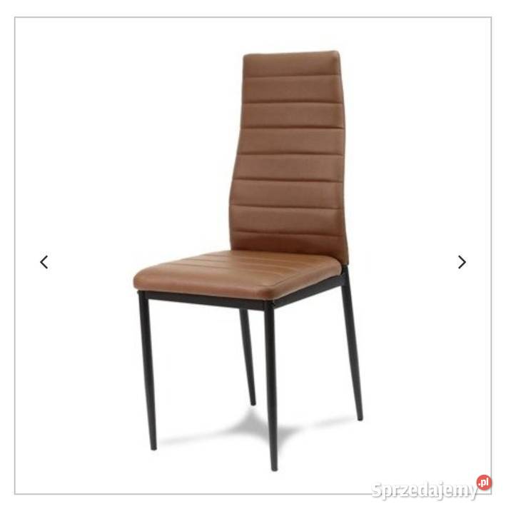 Brązowe krzesło nowoczesne ekoskóra Darmowa dostawa