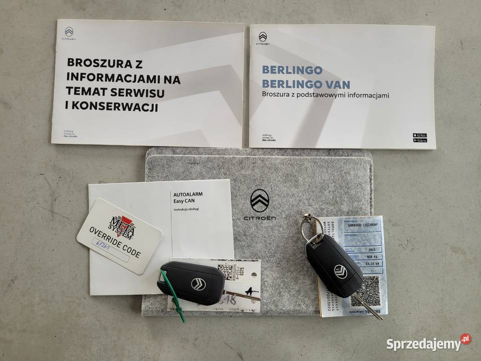 CITROEN BERLINGO 2025 15HDI SALON POLSKA Rok produkcji 2025 Warszawa