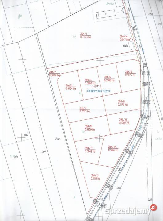 11 działek na sprzedaż Boratyniec Lacki gmina