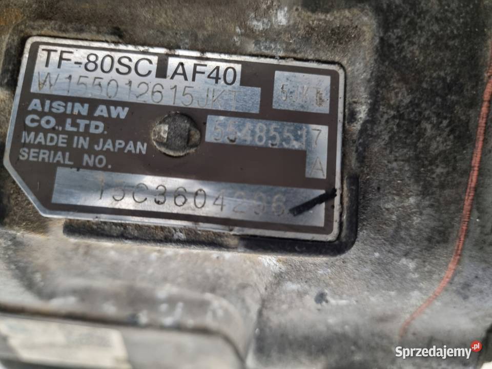SKRZYNIA BIEGÓW TF80SC Opel Meriva B 14 T TURBO Chełm sprzedam