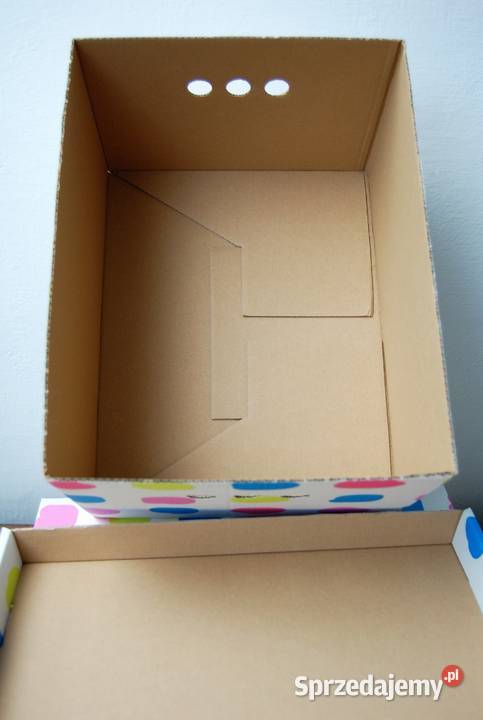 Pudło do przechowywania tektura kropki Spaceo 15 wielokolorowy Lublin