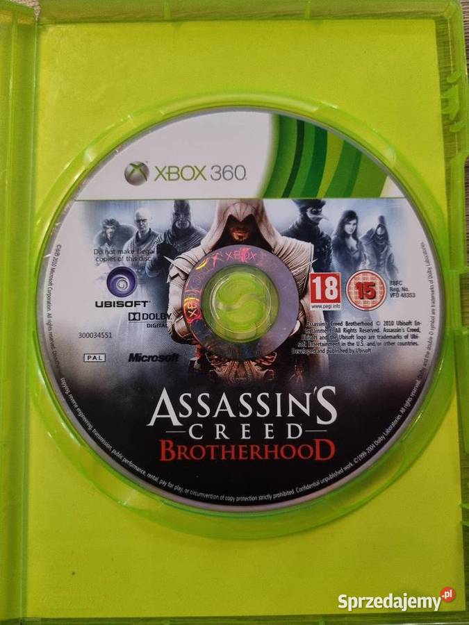 ASSASSINS CREED BROTHERHOOD XBOX 360 Tczew