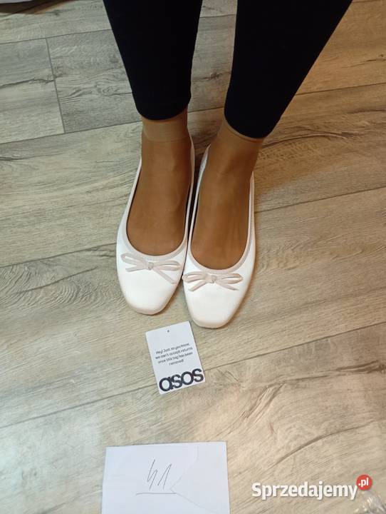 41 ASOS Design Kremowe baleriny na szeroką stopę Kraków